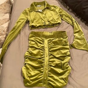 Fashion Nova Blouse and Skirt Set